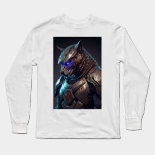 Cyborg Cyberpunk Wolf Long Sleeve T-Shirt